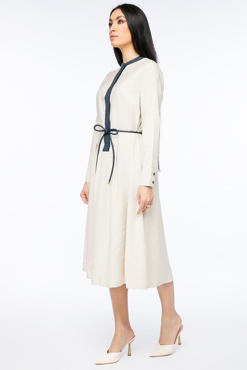 فستان نسائي متباين اللون