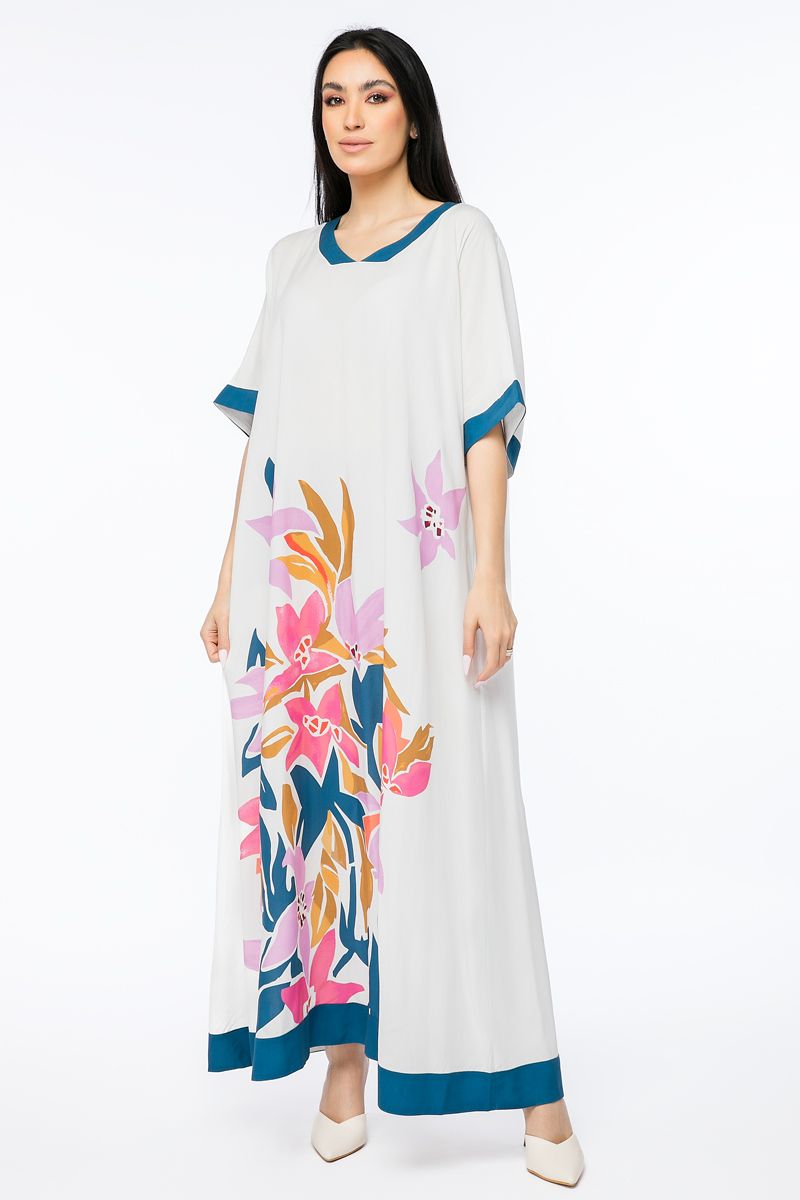 فستان نسائي ماكسي بطبعات