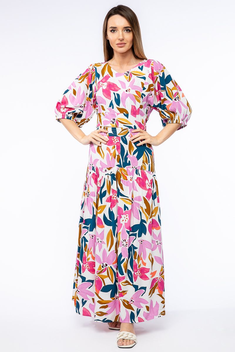 women floral cropped top