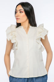 قميص نسائي بكشكش