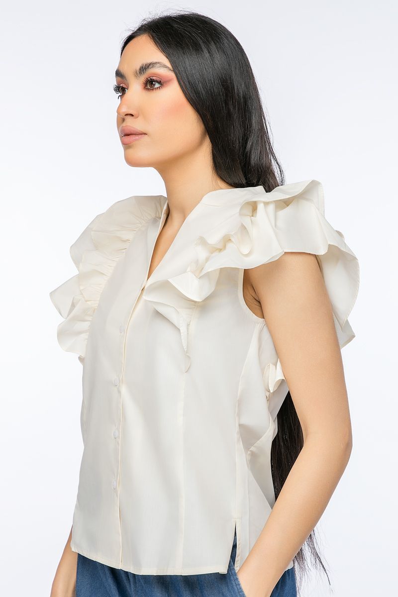 قميص نسائي بكشكش