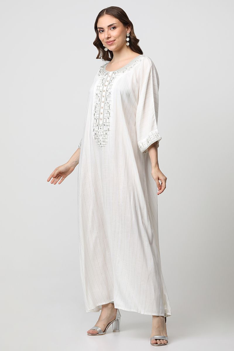 women maxi dress with embroidery