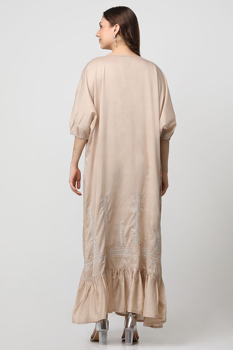 فستان نسائي ماكسي بتطريز