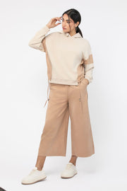 solid colored cropped women pants