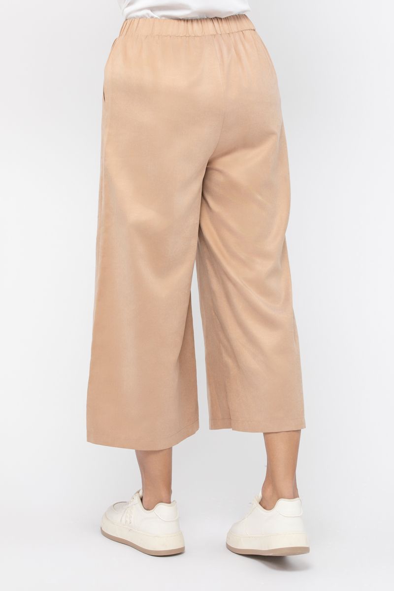 solid colored cropped women pants