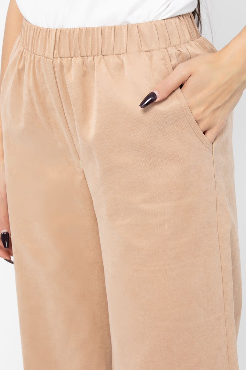 solid colored cropped women pants