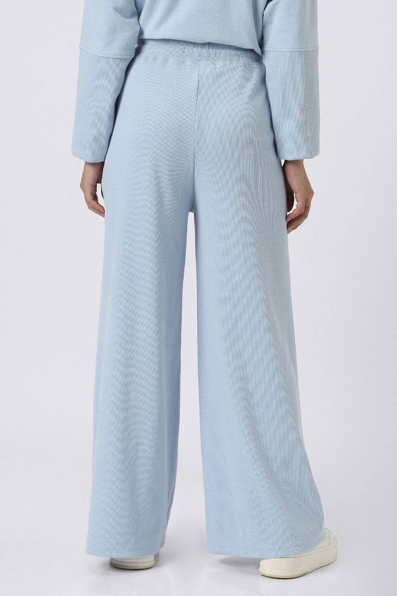 ribbed wide legs women sweatpants
