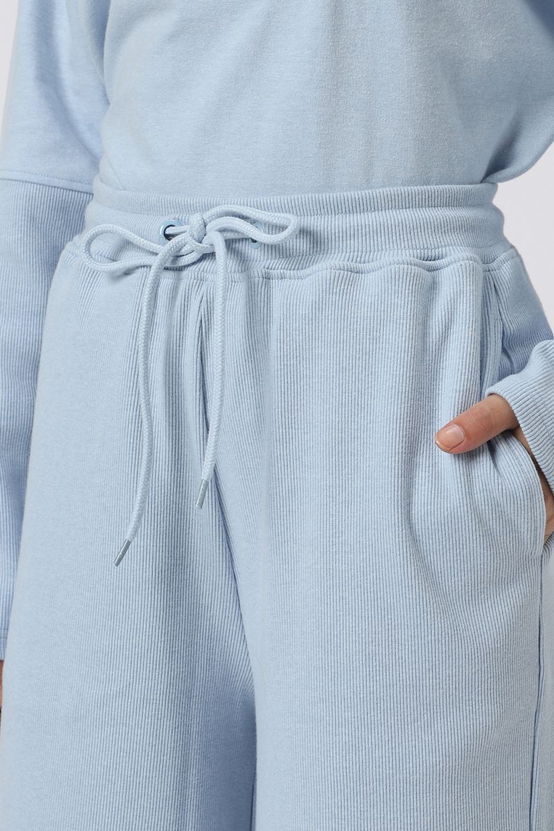ribbed wide legs women sweatpants