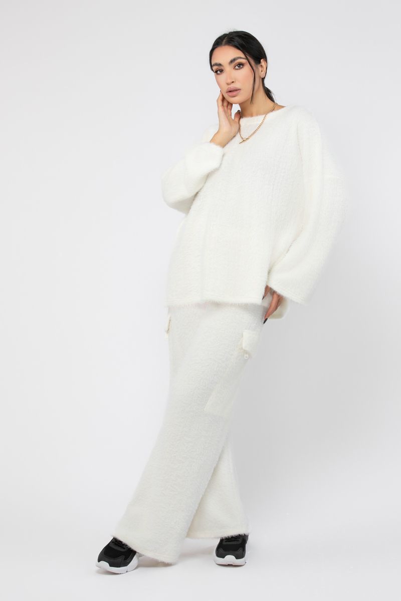 plush knitted women pants