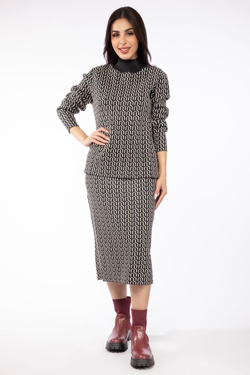 printed knitted women sweater