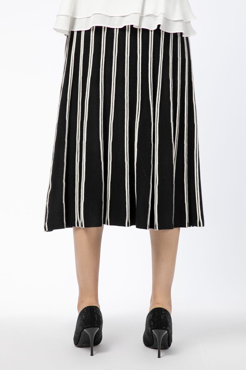 striped knitted women skirt