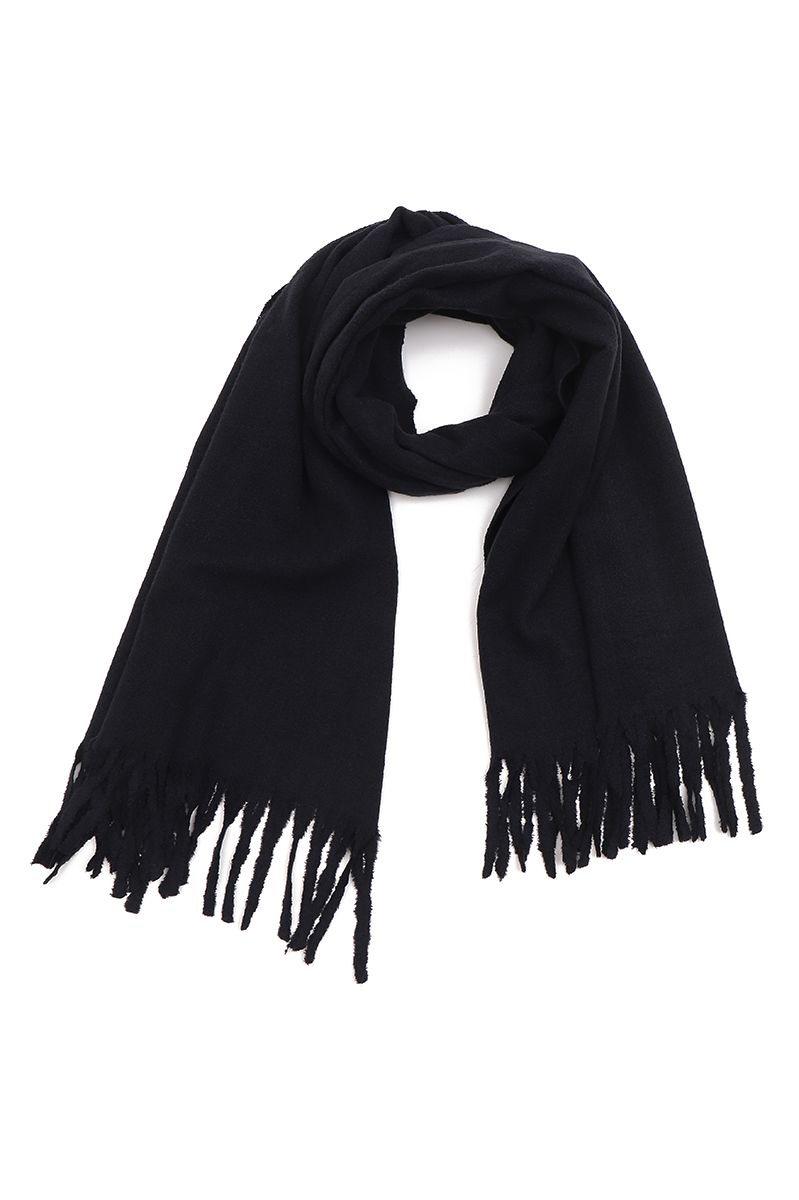 women solid colored rectangle scarf