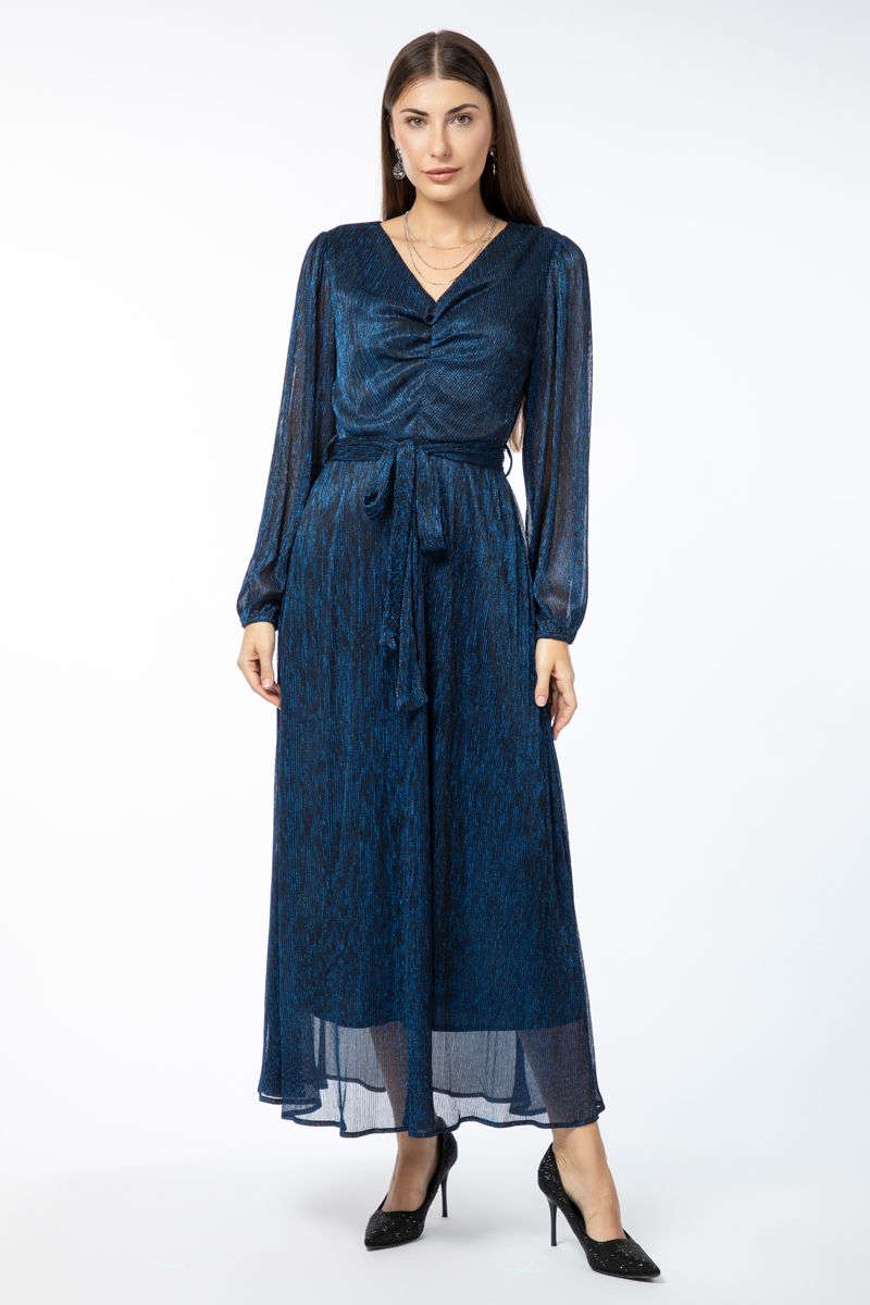 plisse women maxi dress