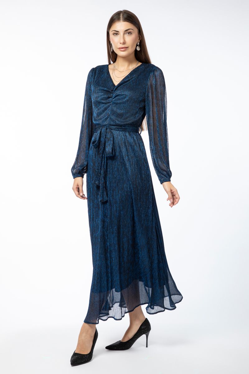 plisse women maxi dress