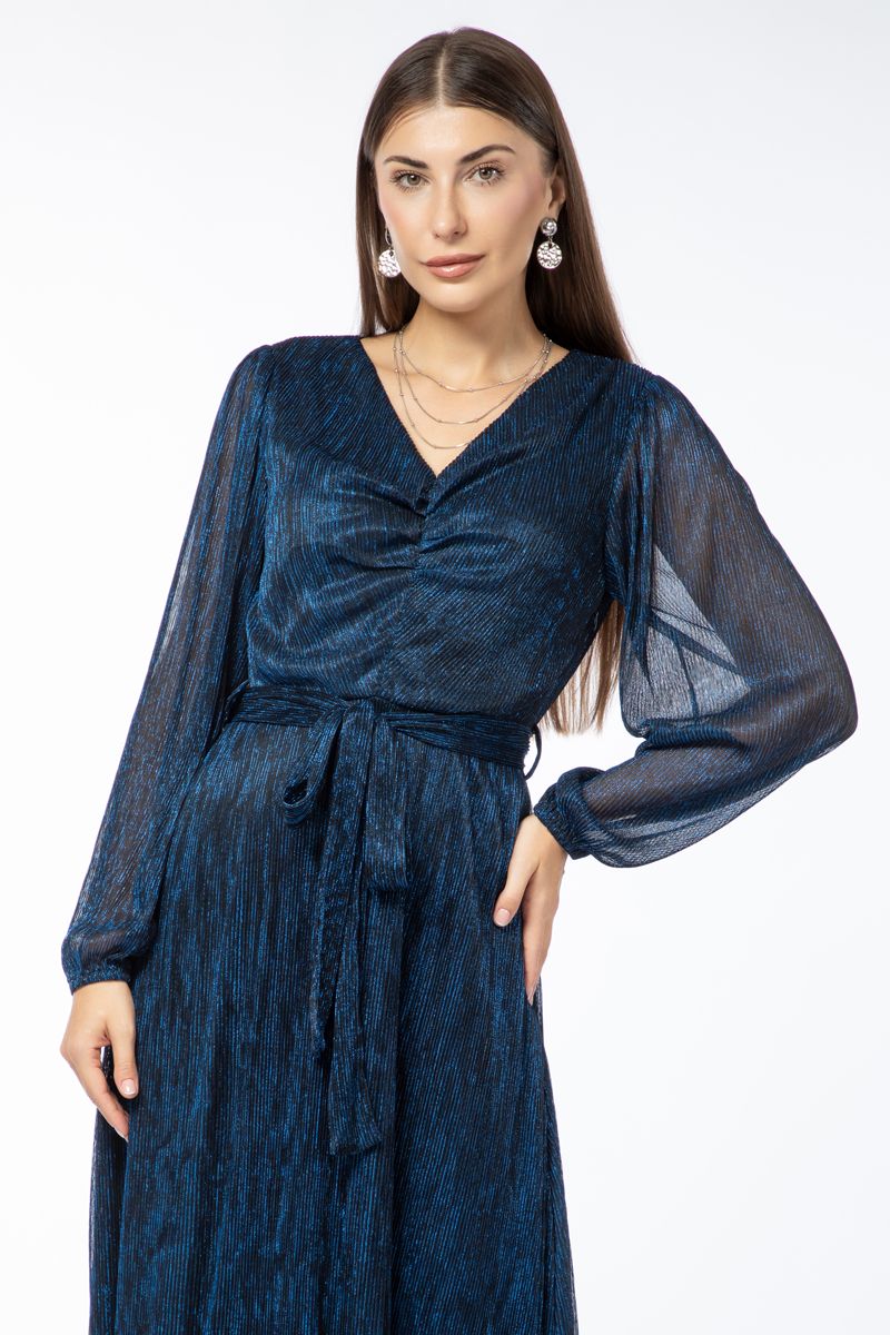 plisse women maxi dress