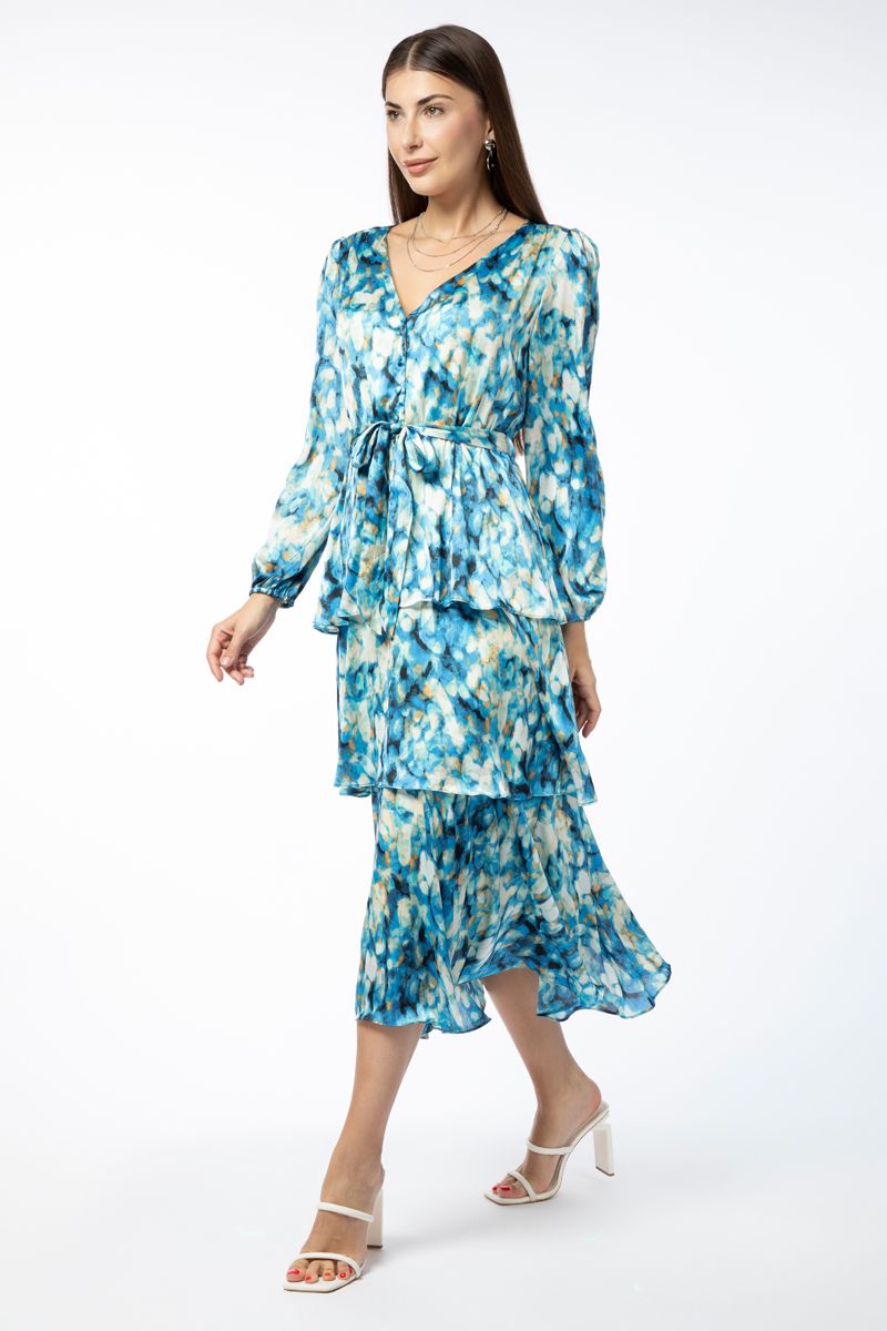 colored layered women dress