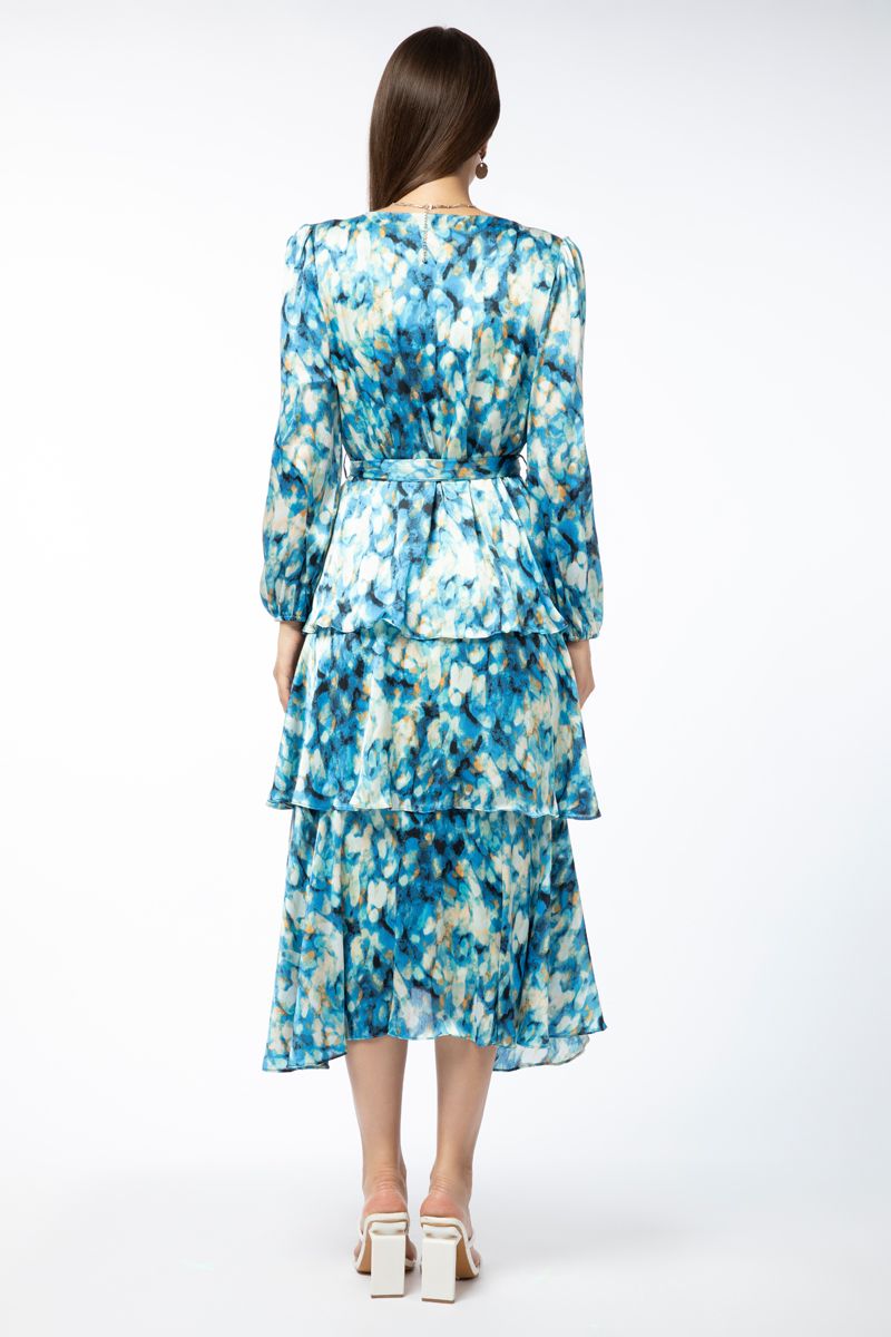 colored layered women dress