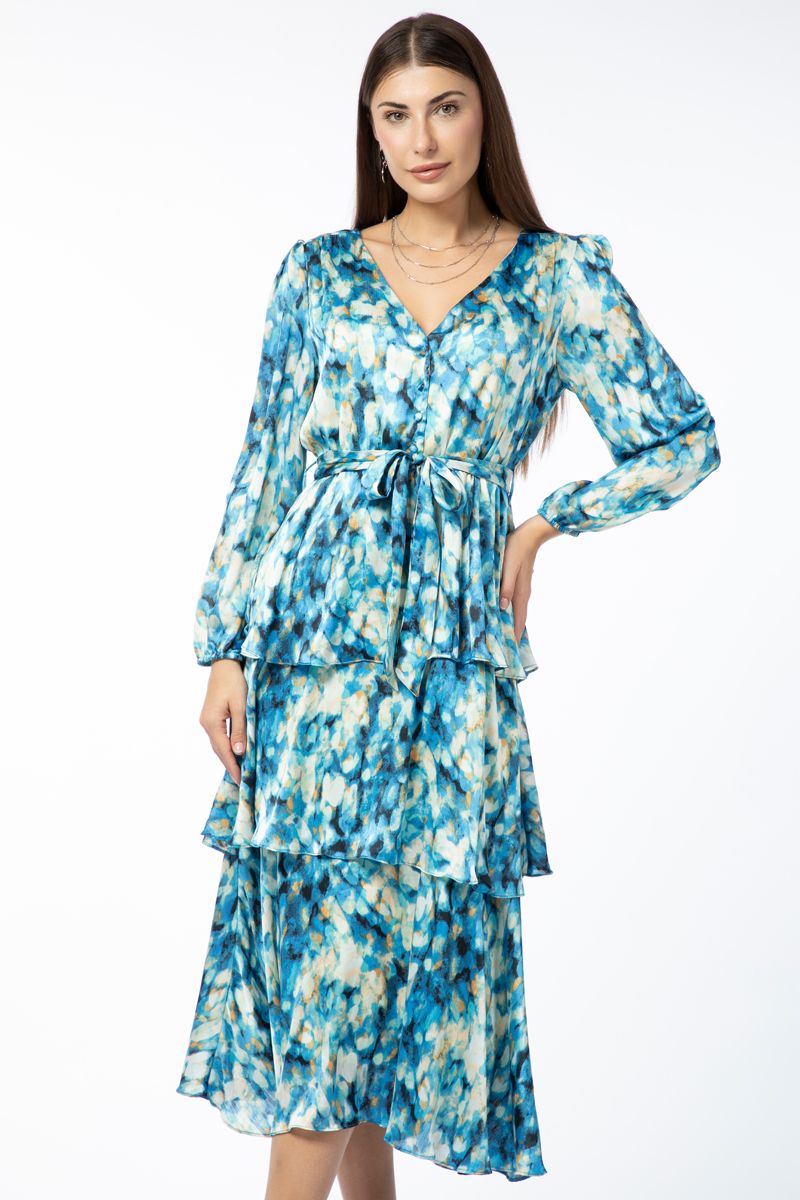 colored layered women dress