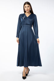 satin women dress with sequins