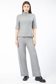 ribbed knitted women pants