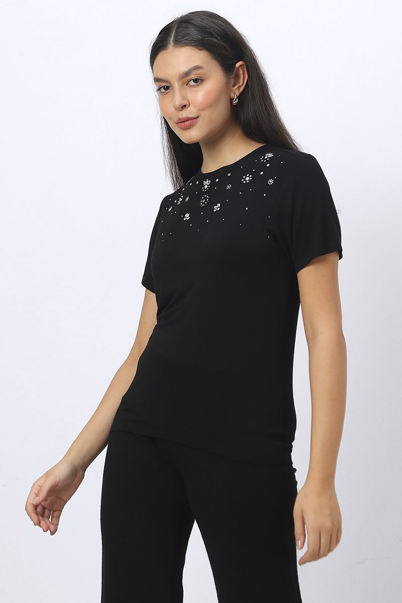 تيشيرت نسائي بحجارة الراين