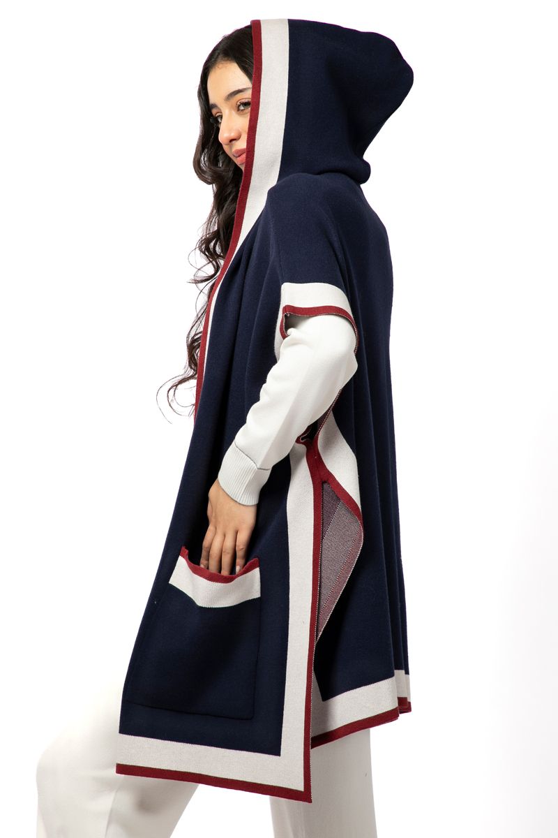 women knitted cardigan with side slits