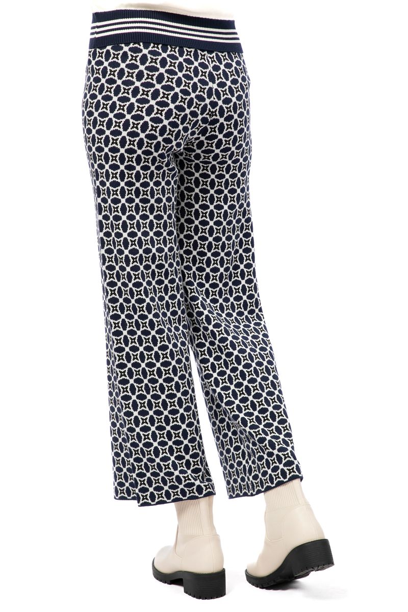 printed cropped knitted women pants