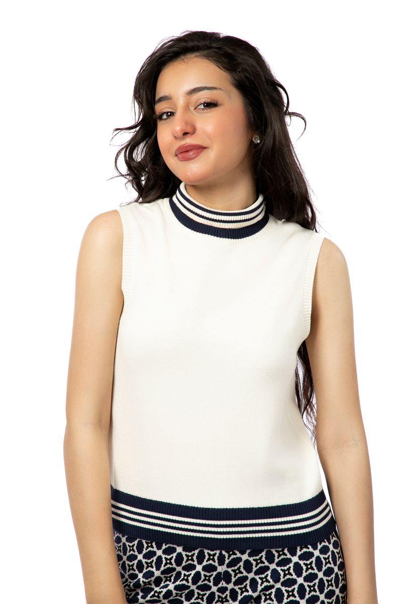 sleeveless knitted women sweater