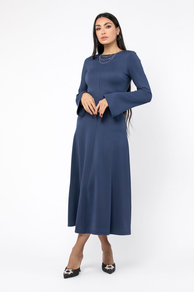 solid colored longline women dress