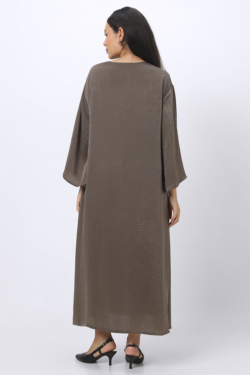 maxi women jalabiya with front embroidery