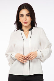 بلوزة نسائية بخطوط