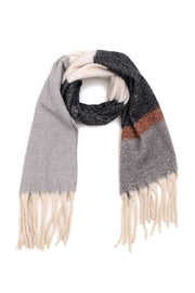 women knitted winter scarf