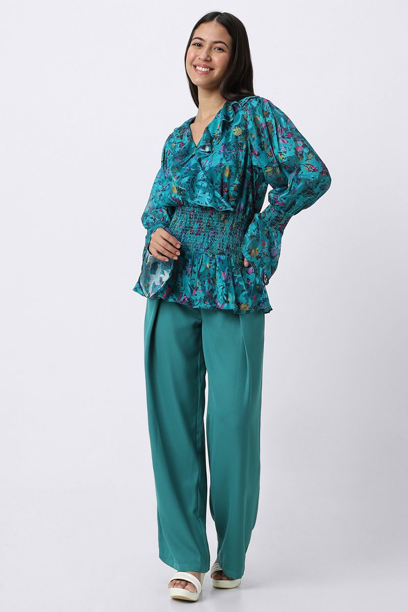 solid colored wide legs women pants