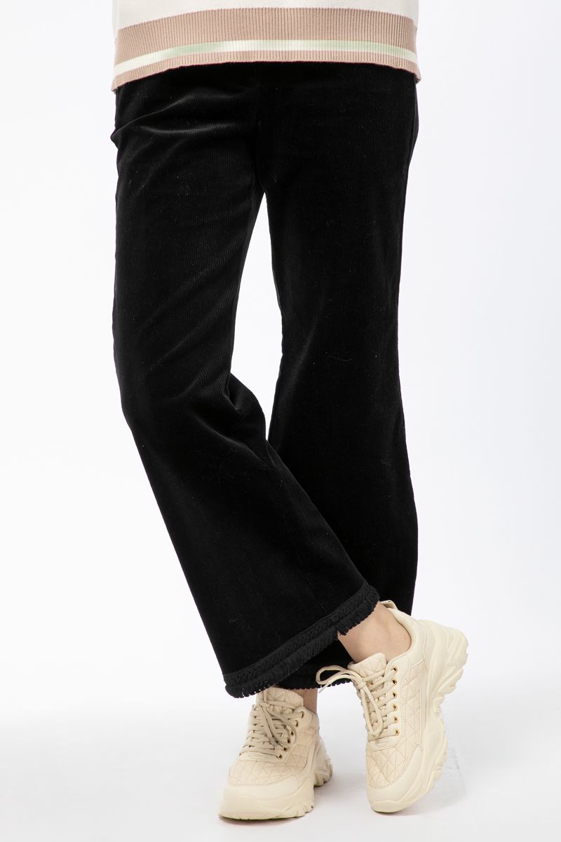 solid colored corduroy women pants