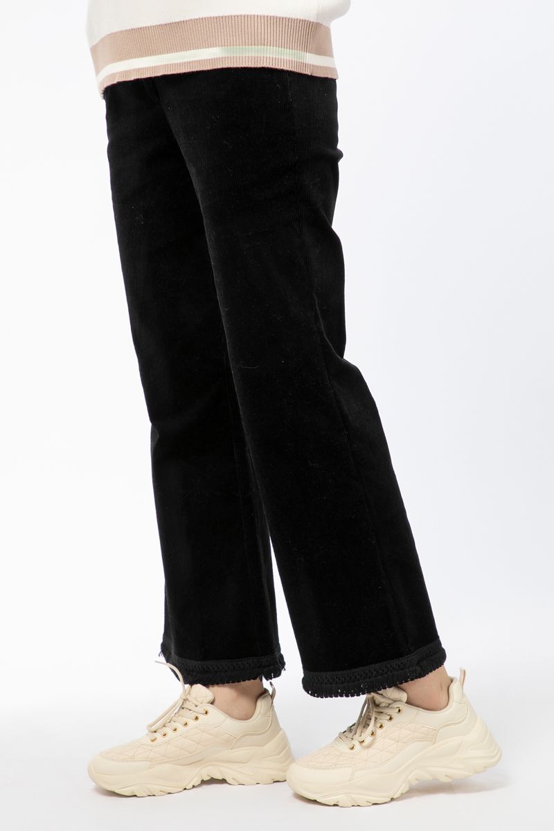 بنطلون كوردروي نسائي بلون موحد