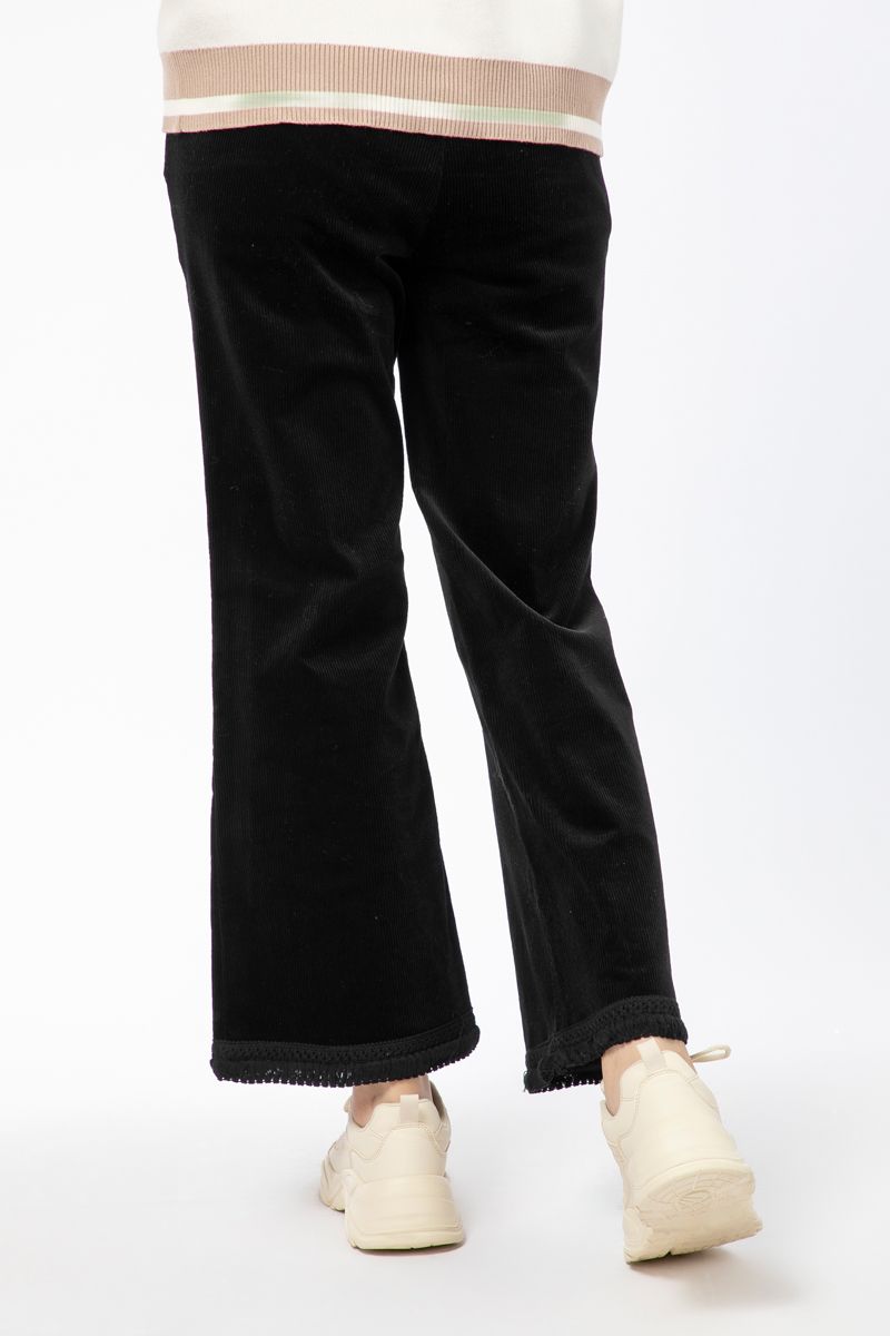 بنطلون كوردروي نسائي بلون موحد