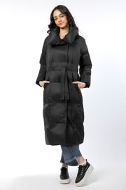 qulited women longline puffer jacket