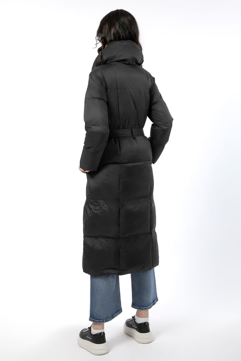 qulited women longline puffer jacket