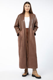 contrast longline women jacket