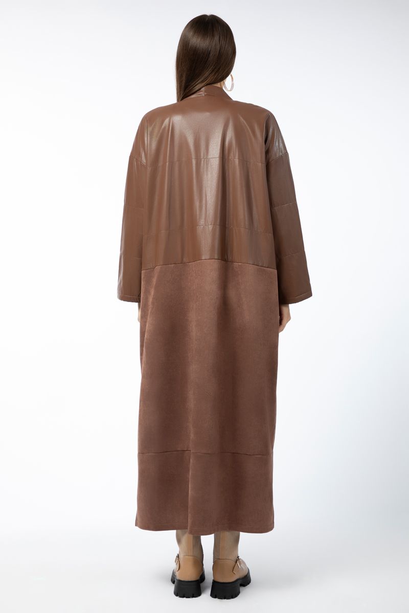 contrast longline women jacket