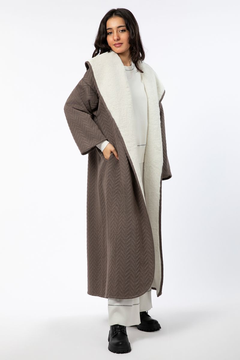 Winter women farwa with fur lining