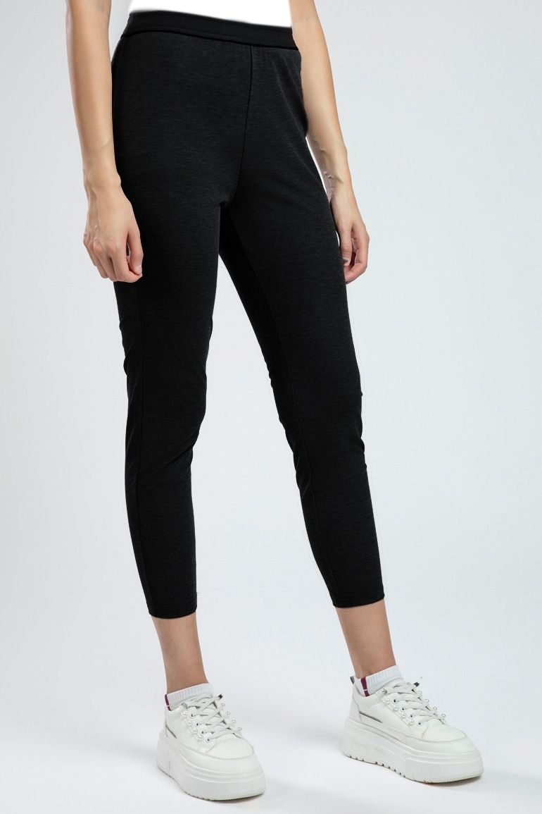Cropped Slim Fit Leggings with High Waist