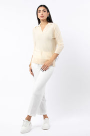 solid colored knitted women pullover