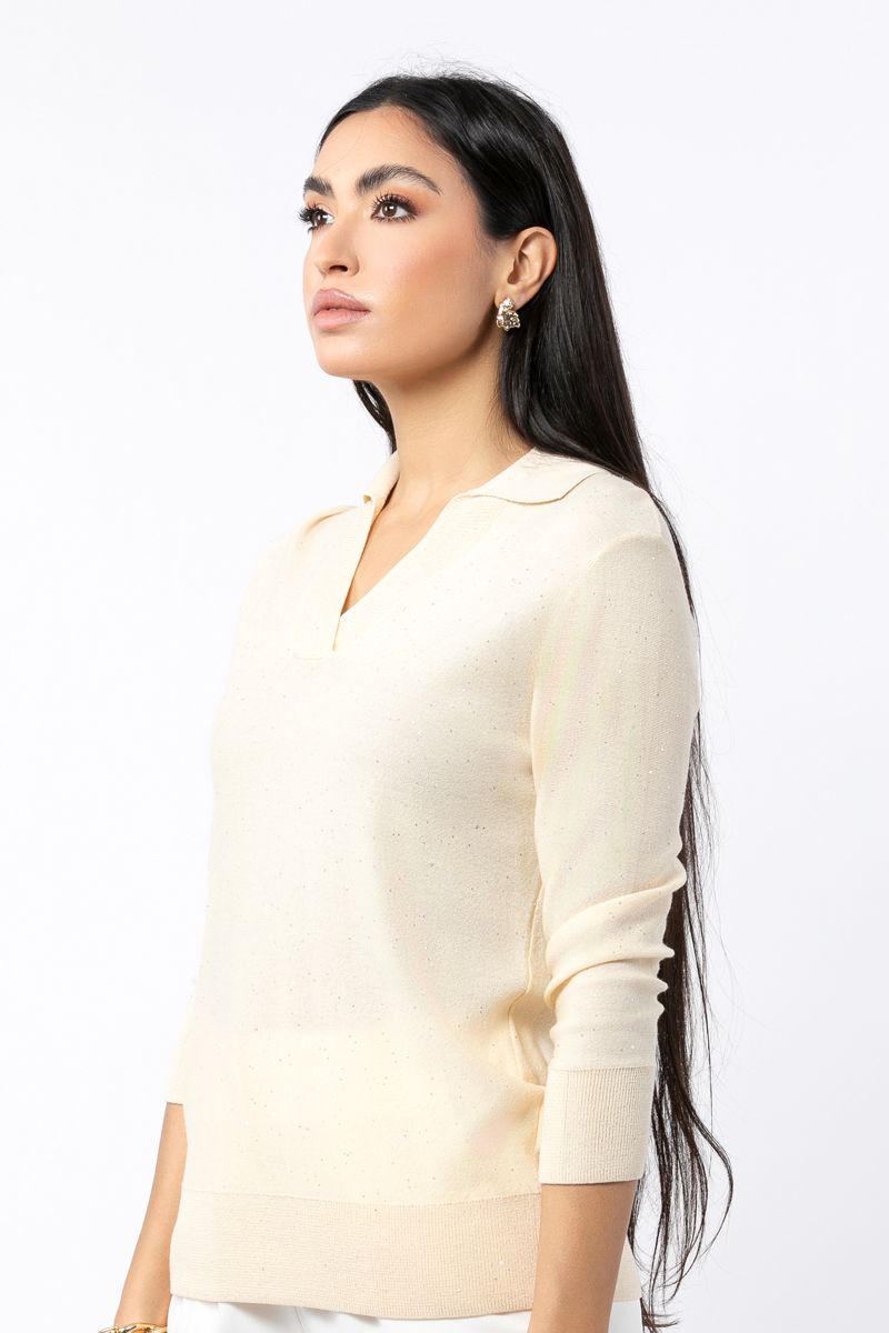 solid colored knitted women pullover