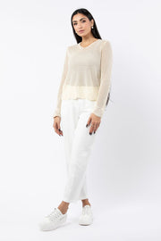 crochet knitted women top