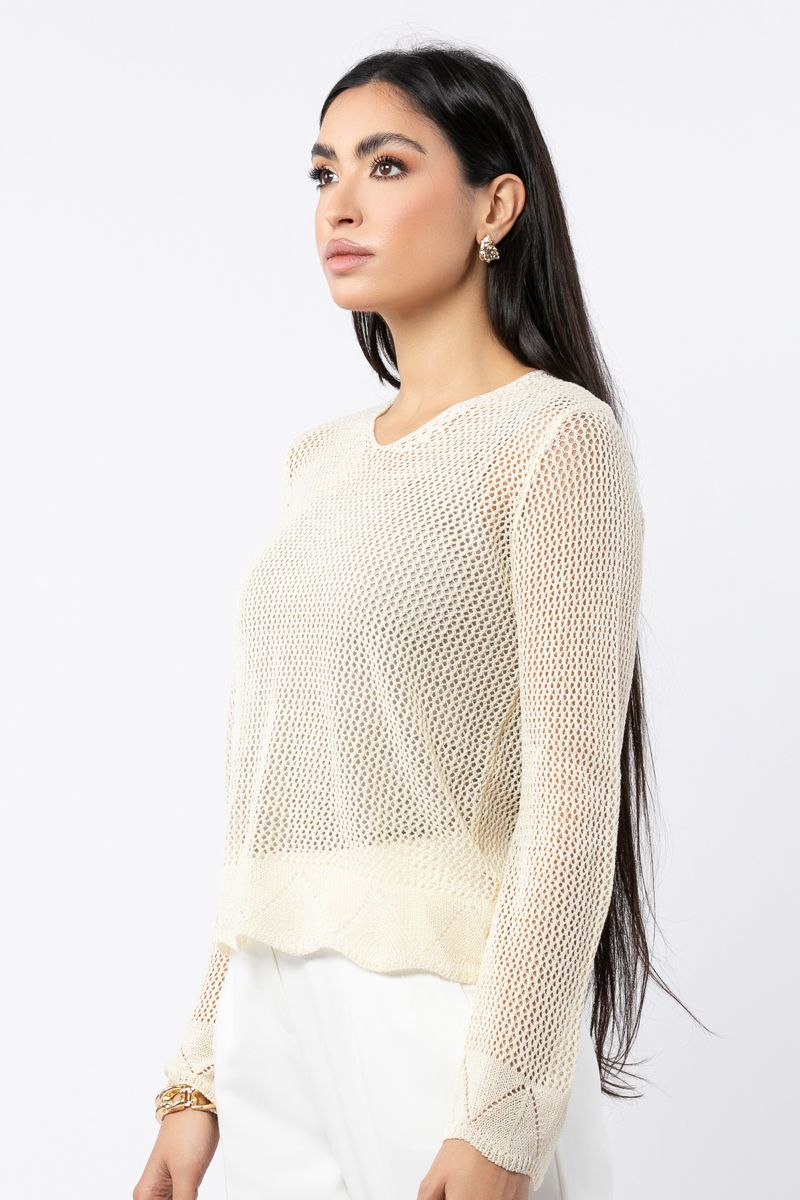 crochet knitted women top