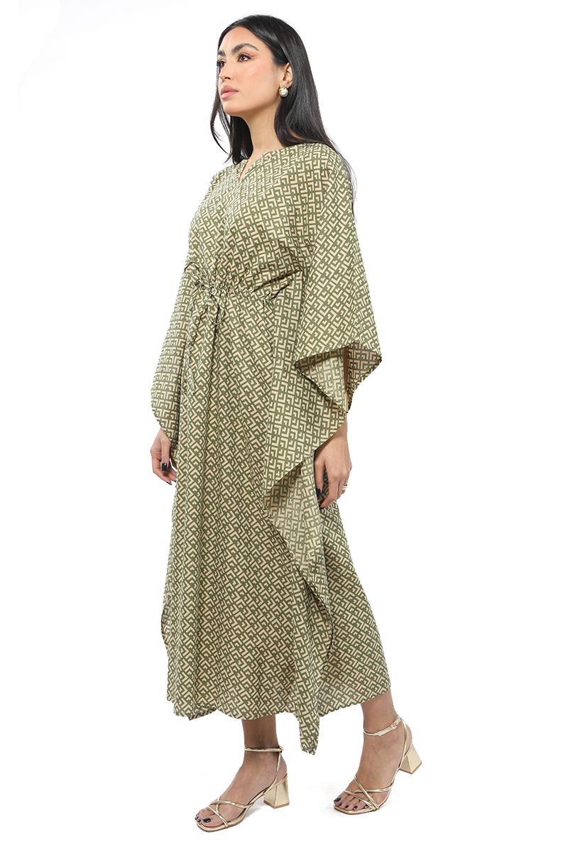 فستان نسائي فضفاض بنمط طبعات