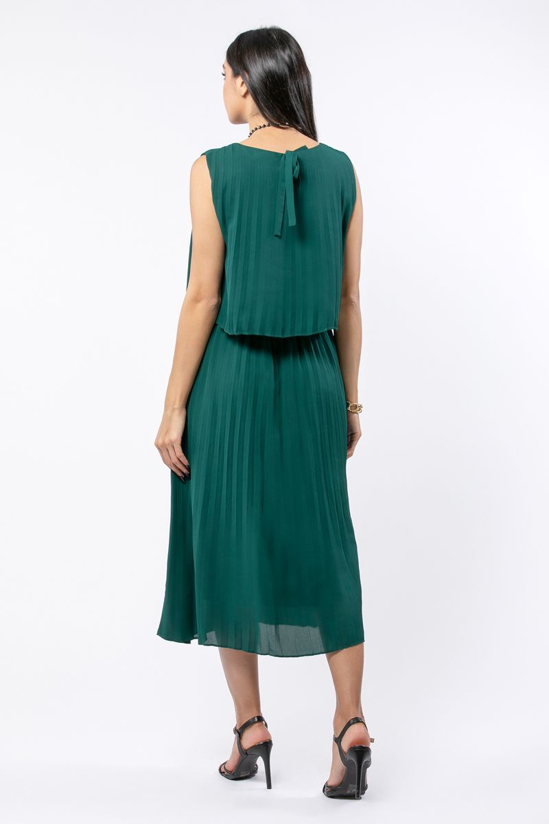 فستان طبقات نسائي بدون أكمام بنمط كسرات