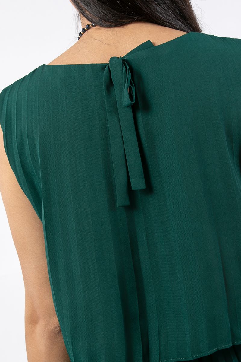 فستان طبقات نسائي بدون أكمام بنمط كسرات