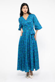 فستان نسائي ماكسي بنمط طبعات